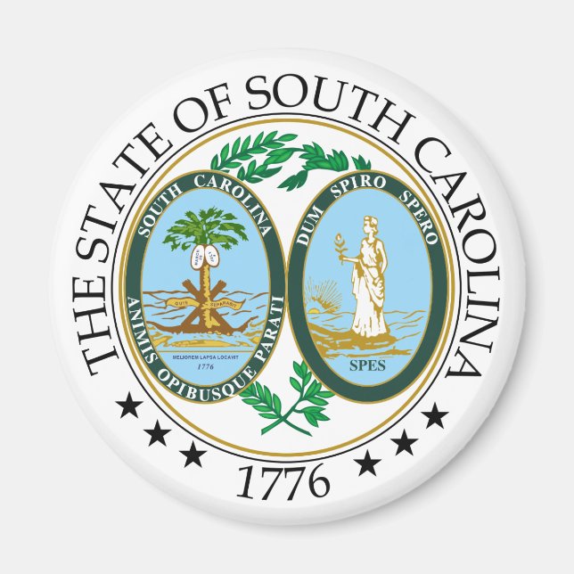 South Carolina-tecken Magnet (Framsidan)