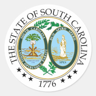 South Carolina-tecken Runt Klistermärke