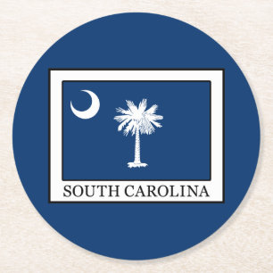 South Carolina Underlägg Papper Rund