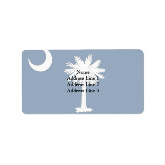 South Carolina, United Stater flagga Adressetikett