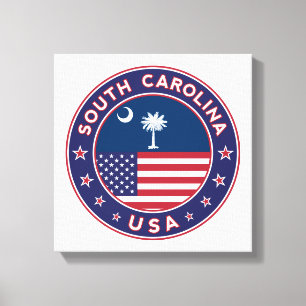 South Carolina, USA Stater, South Carolina poster Canvastryck
