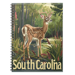 South Carolina Vitskalig hjort Anteckningsbok