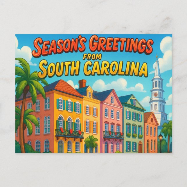 SOUTH CAROLINA Vykort (Framsida)