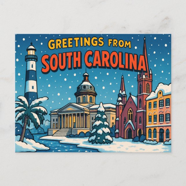 SOUTH CAROLINA vykort (Framsida)