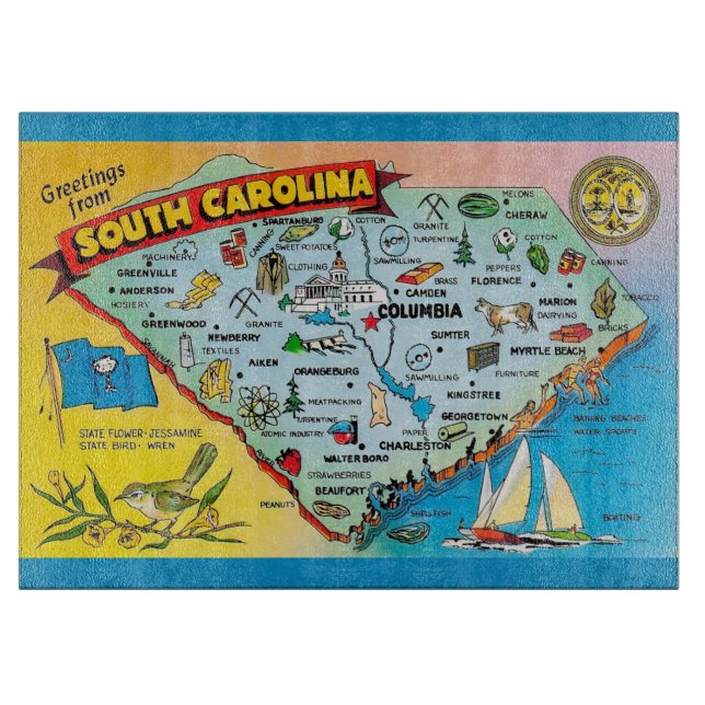 South Carolina vykort  (Framsidan)