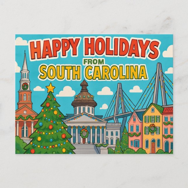 SOUTH CAROLINA-vykort Vykort (Framsida)