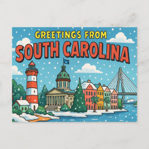 SOUTH CAROLINA-vykort Vykort