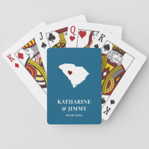 South Carolina Wedding Favor Deck of Cards, Karta Casinokort