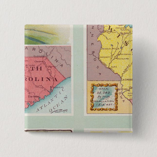 South Carolina, Wisconsin, Maine, Michigan Knapp (Framsida)