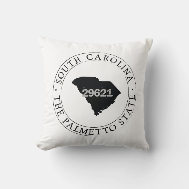 South Carolina Zip Code Pillow Kudde (Framsida)