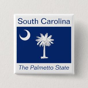 South Carolinian Flagga Button Knapp