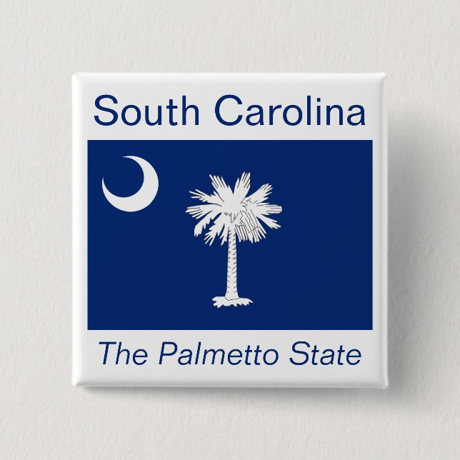South Carolinian Flagga Button Knapp (Framsida)