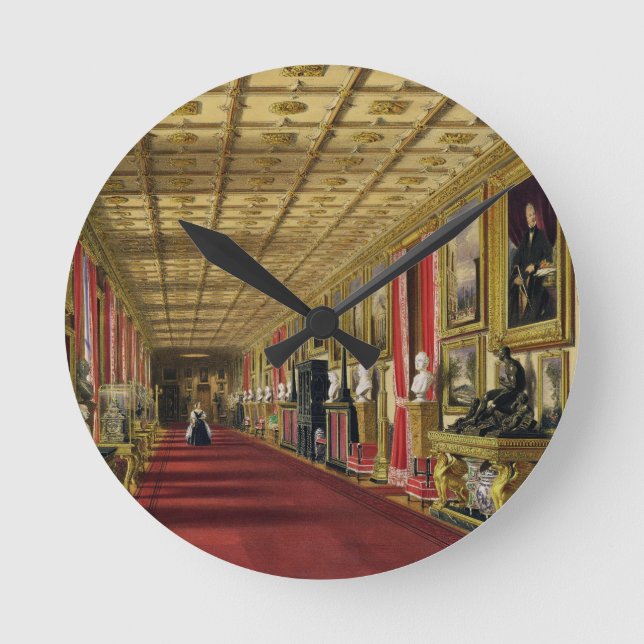 South Corridor, Windsor Castle, 1838 (kromolitho) Rund Klocka (Framsida)