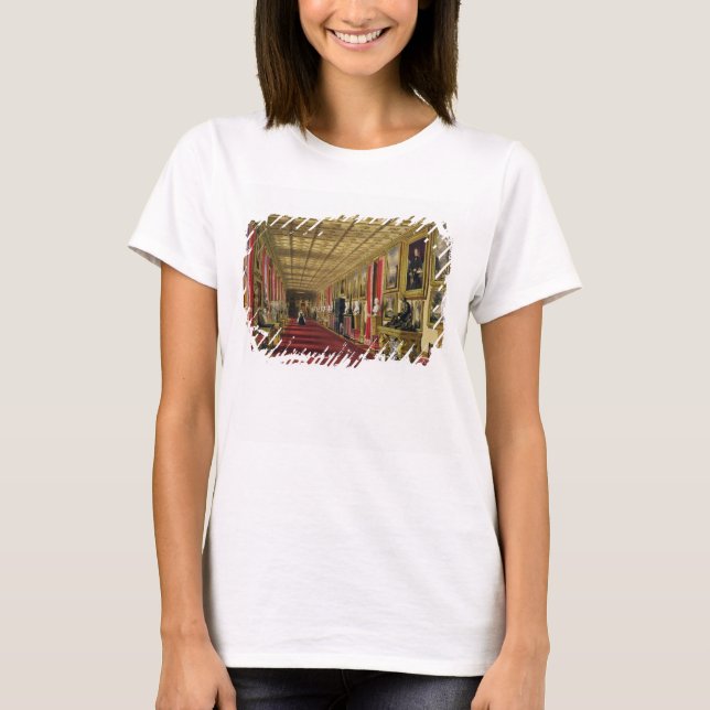South Corridor, Windsor Castle, 1838 (kromolitho) T-shirt (Framsida)