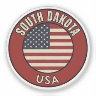 South Dakota Amerikas förenta stater Klistermärken