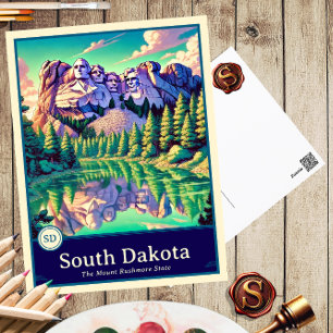 South Dakota Anime Stil Cel Shaded-vykort Vykort