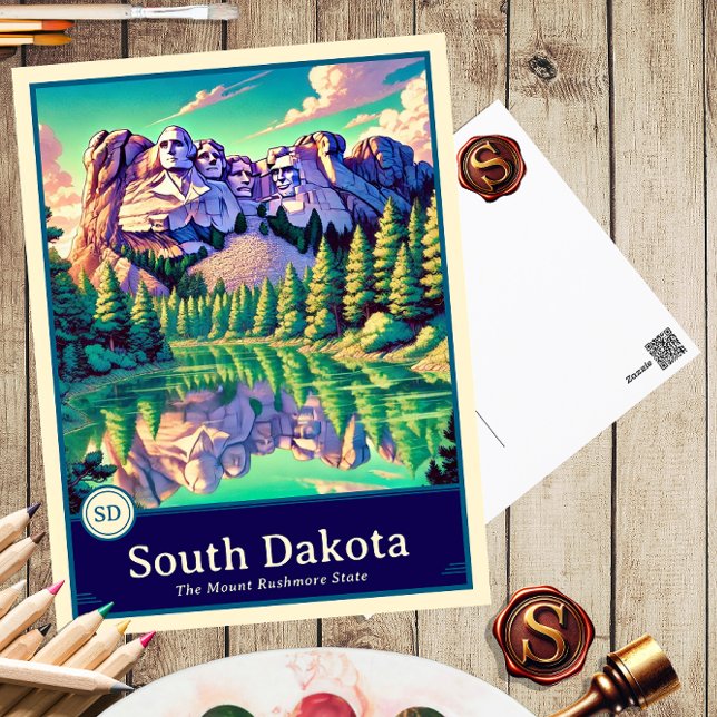 South Dakota | Anime Stil Cel Shaded-vykort Vykort (Skapare uppladdad)