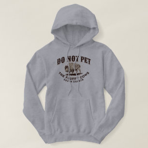 South Dakota äter inte fluffy Cows Bison Hoodie