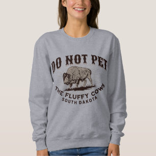 South Dakota äter inte fluffy Cows Bison Swea T Shirt