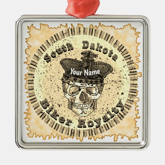 South Dakota Biker  Julgransprydnad Metall (Framsidan)