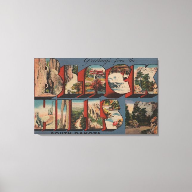 South Dakota - Black Backe - Mt. Rushmore Canvastryck (Framsida)