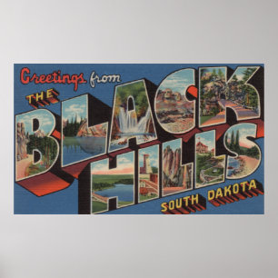 South Dakota - Black Hills - stora brevplatser Poster