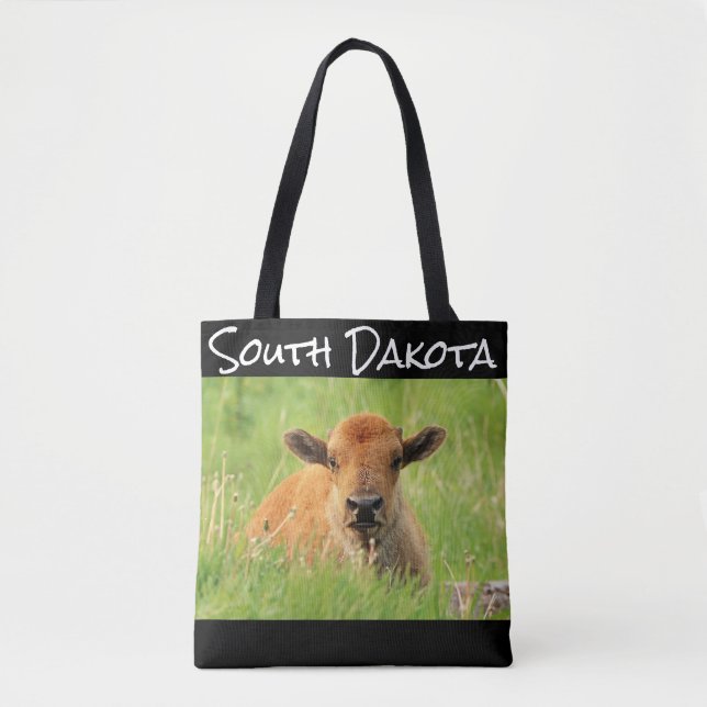 South Dakota Buffalo-Prairie Hund Tote Tygkasse (Framsida)