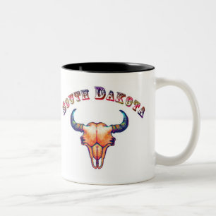 South Dakota buffeldöskallar Två-Tonad Mugg