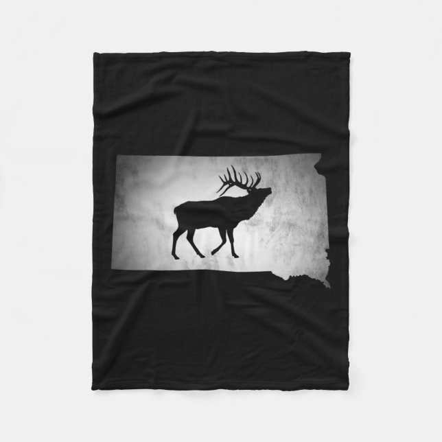 South Dakota Elk Hunting Fleecefilt (Framsidan)