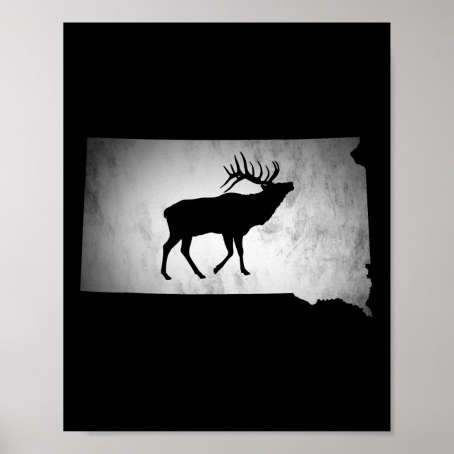 South Dakota Elk Hunting Poster (Framsidan)