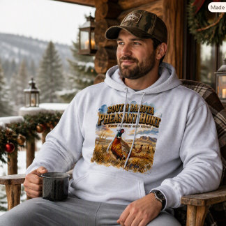 South Dakota Fasanjakt Slogan Utomhusman Grå Hoodie