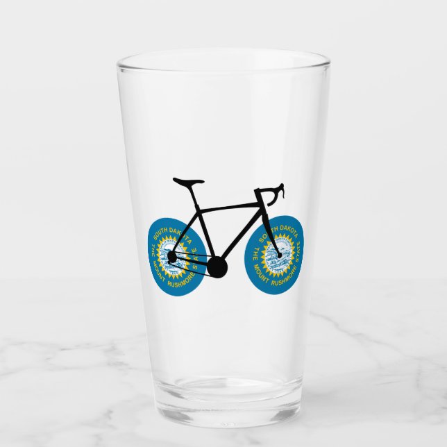 South Dakota Flagga Cycling Glaskopp (Framsida)