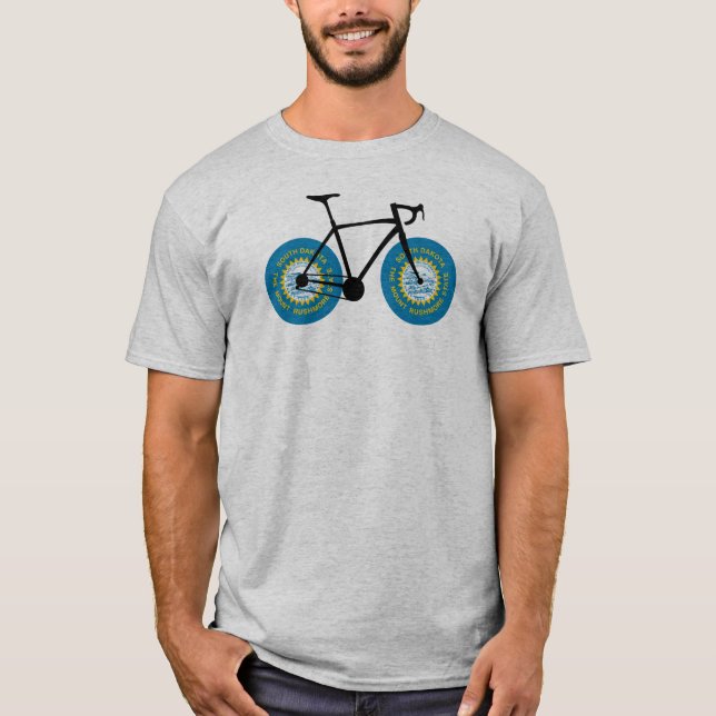 South Dakota Flagga Cycling T Shirt (Framsida)