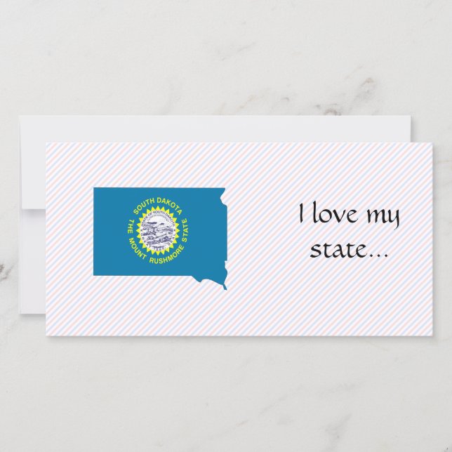 South Dakota Flagga Karta (Framsida)