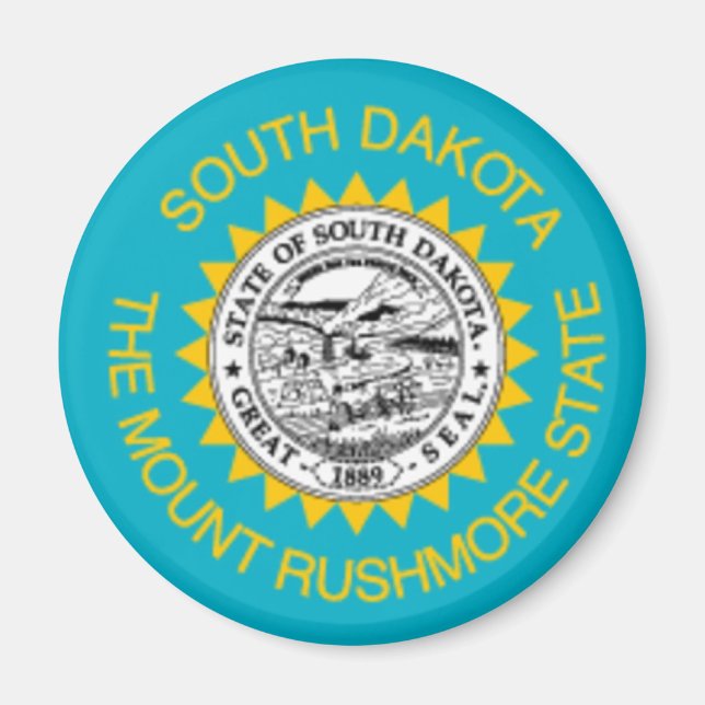 South Dakota Flagga Magnet (Framsidan)