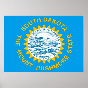 South Dakota flagga Poster
