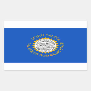 South Dakota Flagga Rektangulärt Klistermärke