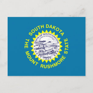 South Dakota Flagga Vykort