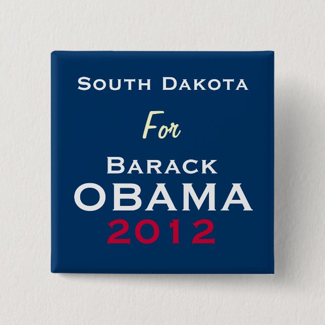 SOUTH DAKOTA för den OBAMA 2012 kampanjen knäppas Knapp (Framsida)