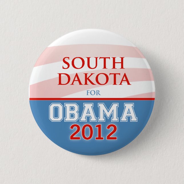 SOUTH DAKOTA för Obama 2012 Knapp (Framsida)