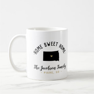 South Dakota Home Sweet Home Family Monogram Mugg