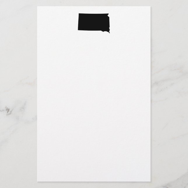 South Dakota i svart och vitt Brevpapper (Framsida)