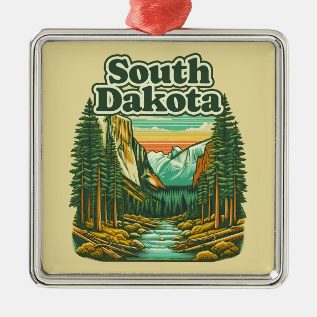 South Dakota Julgransprydnad Metall (Framsidan)