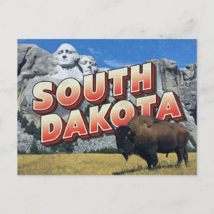 South Dakota Mount Rushmore Bison Vykort