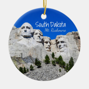South Dakota Mount Rushmore Julgransprydnad Keramik