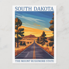 South Dakota Mount Rushmore State USA Travel Vykort