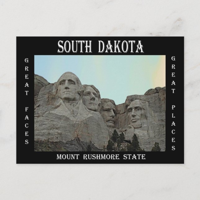 South Dakota Mount Rushmore State Vykort (Framsida)