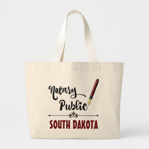South Dakota Notary Public Bläck Pen Jumbo Tygkasse