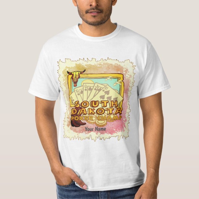 South Dakota Poker T Shirt (Framsida)