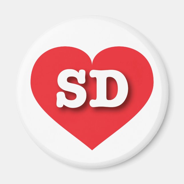 South Dakota Red Heart - I kärlek SD Magnet (Framsidan)